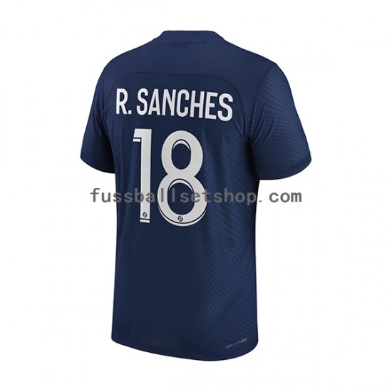 Günstige Fußball Trikotsatz Paris Saint-Germain R.Sanches 18 Herren Heimtrikot 2022-2023 Kurzarm