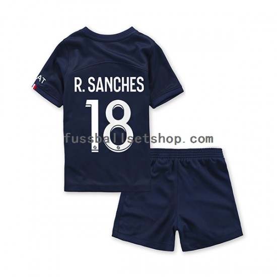 Günstige Fußball Trikotsatz Paris Saint-Germain R.Sanches 18 Kinder Heimtrikot 2022-2023 Kurzarm