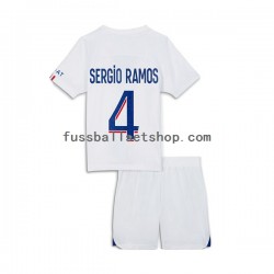 Günstige Fußball Trikotsatz Paris Saint-Germain Sergio Ramos 4 Kinder Ausweichtrikot 2022-2023 Kurzarm