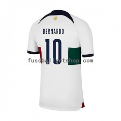Günstige Fußball Trikotsatz Portugal Bernardo 10 Herren Auswärtstrikot World Cup 2022 Kurzarm