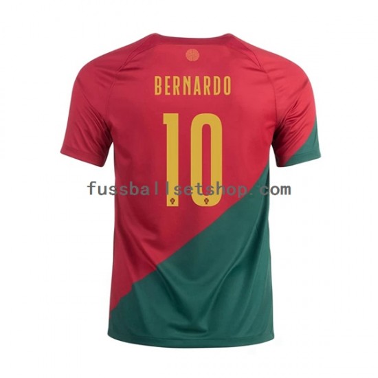 Günstige Fußball Trikotsatz Portugal Bernardo 10 Herren Heimtrikot World Cup 2022 Kurzarm