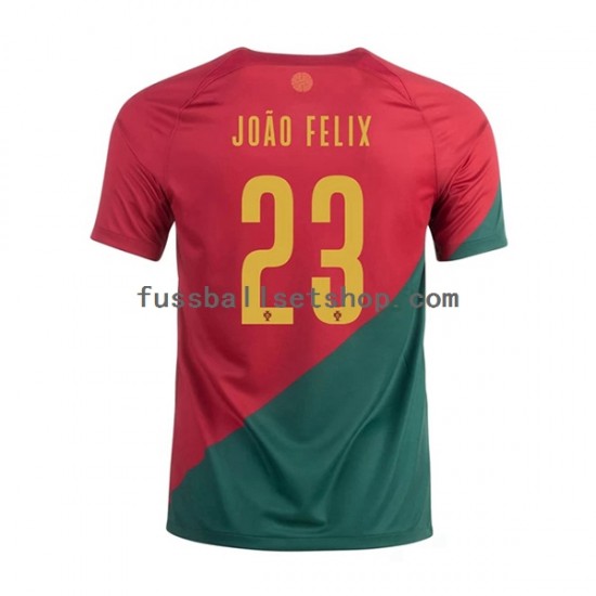 Günstige Fußball Trikotsatz Portugal Joao Felix 23 Herren Heimtrikot World Cup 2022 Kurzarm