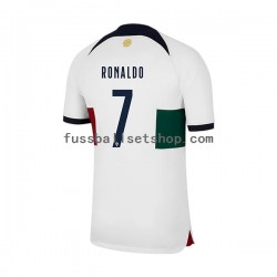 Günstige Fußball Trikotsatz Portugal Ronaldo 7 Herren Auswärtstrikot World Cup 2022 Kurzarm