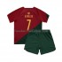 Günstige Fußball Trikotsatz Portugal Ronaldo 7 Kinder Heimtrikot World Cup 2022 Kurzarm