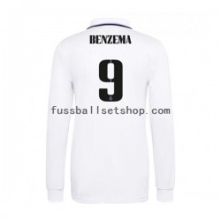 Günstige Fußball Trikotsatz Real Madrid Karim Benzema 9 Herren Heimtrikot 2022-2023 Langarm