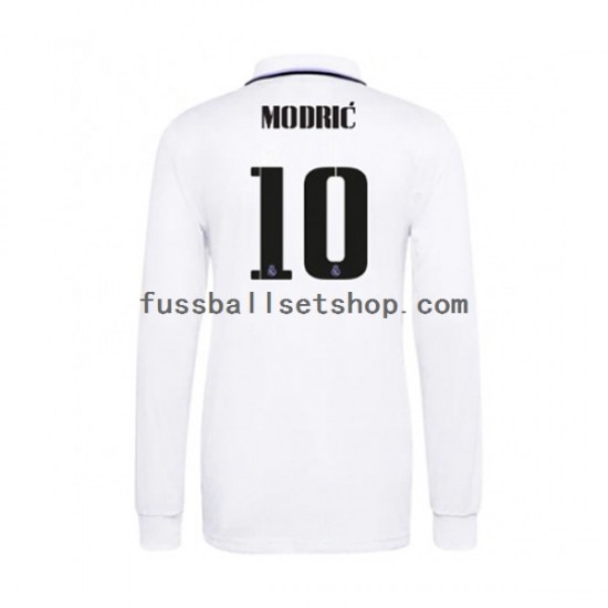 Günstige Fußball Trikotsatz Real Madrid Modrić 10 Herren Heimtrikot 2022-2023 Langarm