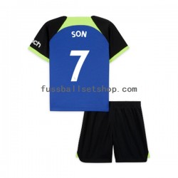 Günstige Fußball Trikotsatz Tottenham Hotspur Son Heung-min 7 Kinder Auswärtstrikot 2022-2023 Kurzarm