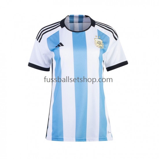Günstige Fußball Trikotsatz Argentinien Frauen Heimtrikot World Cup 2022 Kurzarm