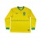 Günstige Fußball Trikotsatz Brasilien Herren Heimtrikot World Cup 2022 Langarm