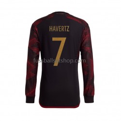 Günstige Fußball Trikotsatz Deutschland Havertz 7 Herren Auswärtstrikot World Cup 2022 Langarm