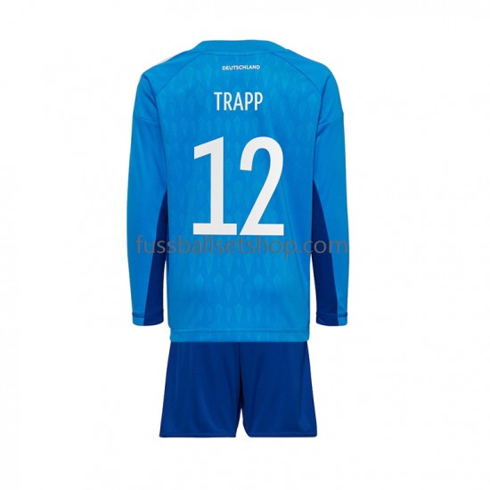 Günstige Fußball Trikotsatz Deutschland TRAPP 12 Torwart Kinder Heimtrikot World Cup 2022 Langarm
