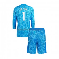 Günstige Fußball Trikotsatz Manchester United DE GEA 1 Torwart Kinder Heimtrikot 2022-2023 Langarm
