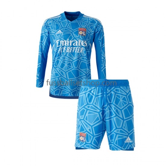 Günstige Fußball Trikotsatz Olympique Marseille Torwart Kinder Heimtrikot 2022-2023 Langarm