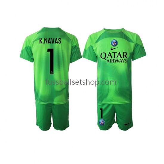 Günstige Fußball Trikotsatz Paris Saint-Germain Keylor Navas 1 Torwart Kinder Heimtrikot 2022-2023 Kurzarm