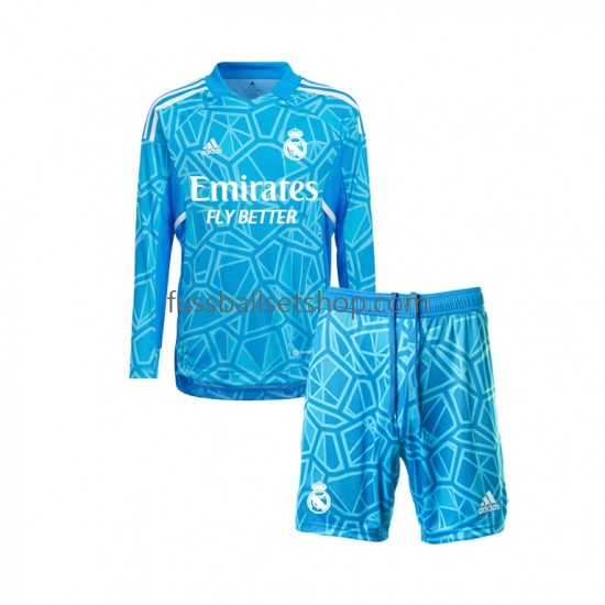 Günstige Fußball Trikotsatz Real Madrid Torwart Kinder Heimtrikot 2022-2023 Langarm