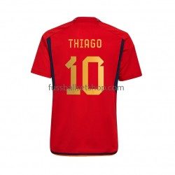 Günstige Fußball Trikotsatz Spanien Thiago 10 Herren Heimtrikot World Cup 2022 Kurzarm