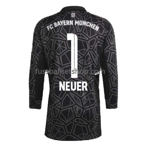Günstige Fußball Trikotsatz FC Bayern München Manuel Neuer 1 Torwart Herren Auswärtstrikot 2022-2023 Langarm