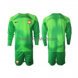 Günstige Fußball Trikotsatz Polen Torwart Kinder Heimtrikot World Cup 2022 Langarm