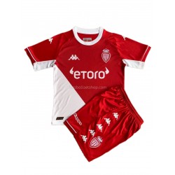 Günstige Fußball Trikotsatz AS Monaco Kinder Heimtrikot 2021-2022 Kurzarm