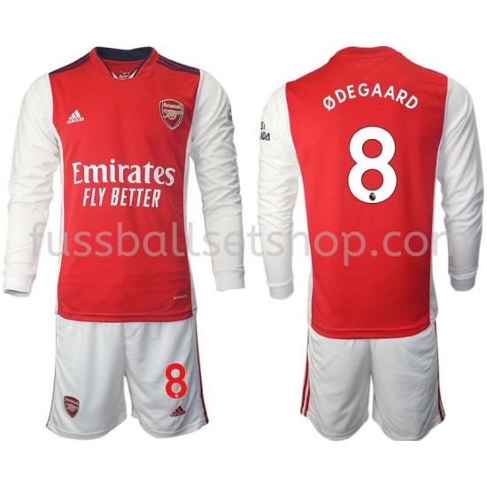 Günstige Fußball Trikotsatz Arsenal Odegaard 8 Kinder Heimtrikot 2021-2022 Langarm