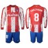 Günstige Fußball Trikotsatz Atlético Madrid GRIEZMANN 8 Kinder Heimtrikot 2021-2022 Langarm