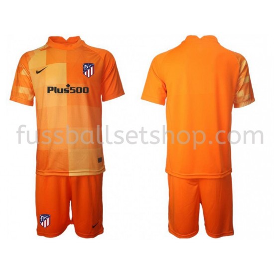 Günstige Fußball Trikotsatz Atlético Madrid Torwart Kinder Heimtrikot 2021-2022 Kurzarm