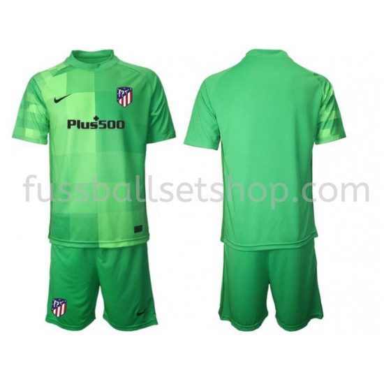 Günstige Fußball Trikotsatz Atlético Madrid Torwart Kinder Ausweichtrikot 2021-2022 Kurzarm