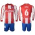 Günstige Fußball Trikotsatz Atlético Madrid Koke 6 Kinder Heimtrikot 2021-2022 Langarm