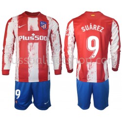 Günstige Fußball Trikotsatz Atlético Madrid Luis Suárez 9 Kinder Heimtrikot 2021-2022 Langarm