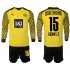 Günstige Fußball Trikotsatz Borussia Dortmund Hummels 15 Kinder Heimtrikot 2021-2022 Langarm