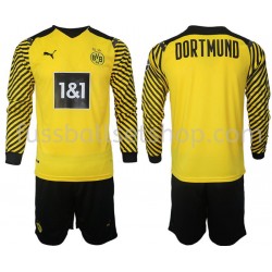 Günstige Fußball Trikotsatz Borussia Dortmund Kinder Heimtrikot 2021-2022 Langarm