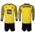 Günstige Fußball Trikotsatz Borussia Dortmund Kinder Heimtrikot 2021-2022 Langarm
