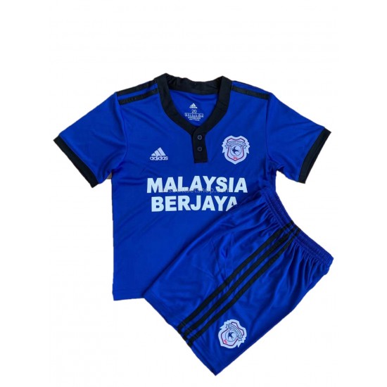 Günstige Fußball Trikotsatz Cardiff City Kinder Heimtrikot 2021-2022 Kurzarm