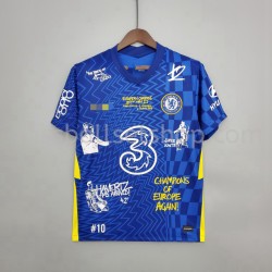Günstige Fußball Trikotsatz Chelsea Graffiti Heimtrikot 2021-2022 Kurzarm