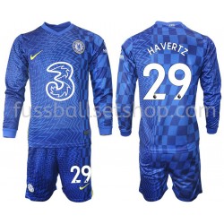 Günstige Fußball Trikotsatz Chelsea Havertz 29 Kinder Heimtrikot 2021-2022 Langarm