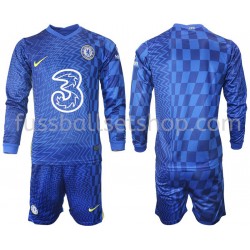 Günstige Fußball Trikotsatz Chelsea Kinder Heimtrikot 2021-2022 Langarm