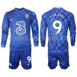 Günstige Fußball Trikotsatz Chelsea LUKAKU 9 Kinder Heimtrikot 2021-2022 Langarm