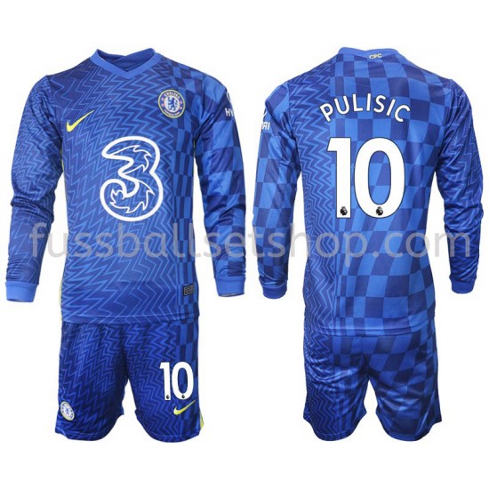 Günstige Fußball Trikotsatz Chelsea Pulisic 10 Kinder Heimtrikot 2021-2022 Langarm