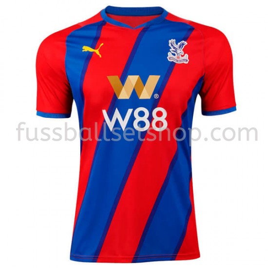 Günstige Fußball Trikotsatz Crystal Palace Heimtrikot 2021-2022 Kurzarm