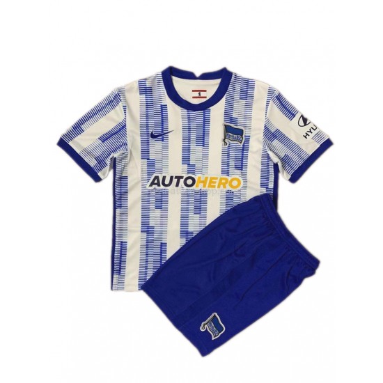 Günstige Fußball Trikotsatz Hertha BSC Kinder Heimtrikot 2021-2022 Kurzarm