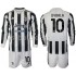 Günstige Fußball Trikotsatz Juventus Turin Dybala 10 Kinder Heimtrikot 2021-2022 Langarm