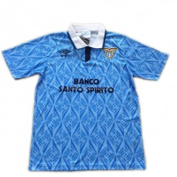 Günstige Fußball Trikotsatz Lazio Rom Retro Heimtrikot 1991 Kurzarm