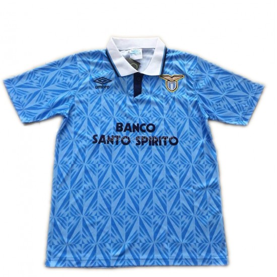 Günstige Fußball Trikotsatz Lazio Rom Retro Heimtrikot 1991 Kurzarm