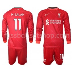 Günstige Fußball Trikotsatz Liverpool M.Salah 11 Kinder Heimtrikot 2021-2022 Langarm