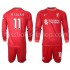 Günstige Fußball Trikotsatz Liverpool M.Salah 11 Kinder Heimtrikot 2021-2022 Langarm