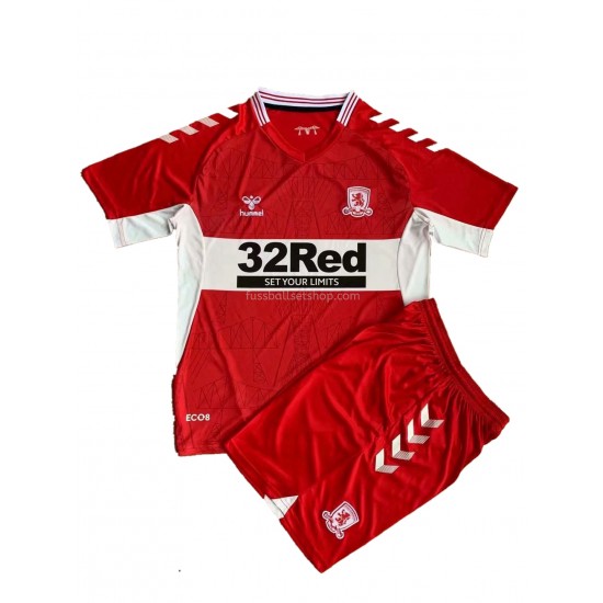 Günstige Fußball Trikotsatz Middlesbrough Kinder Heimtrikot 2021-2022 Kurzarm
