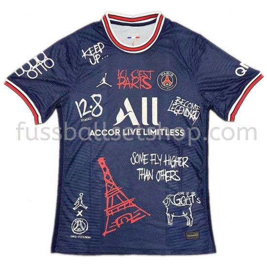 Günstige Fußball Trikotsatz Paris Saint-Germain Graffiti Heimtrikot 2021-2022 Kurzarm
