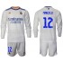 Günstige Fußball Trikotsatz Real Madrid Marcelo 12 Kinder Heimtrikot 2021-2022 Langarm