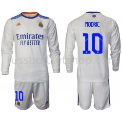 Günstige Fußball Trikotsatz Real Madrid Modric 10 Kinder Heimtrikot 2021-2022 Langarm