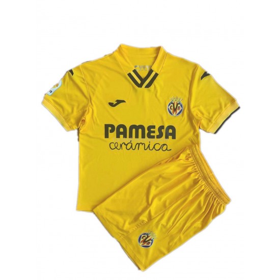 Günstige Fußball Trikotsatz Villarreal CF Kinder Heimtrikot 2021-2022 Kurzarm